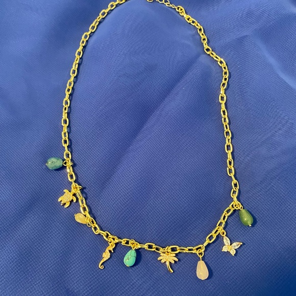 Kirks Folly Gold Tone Seashore theme necklace, NEW, 16” w/2” extender - Picture 8 of 8